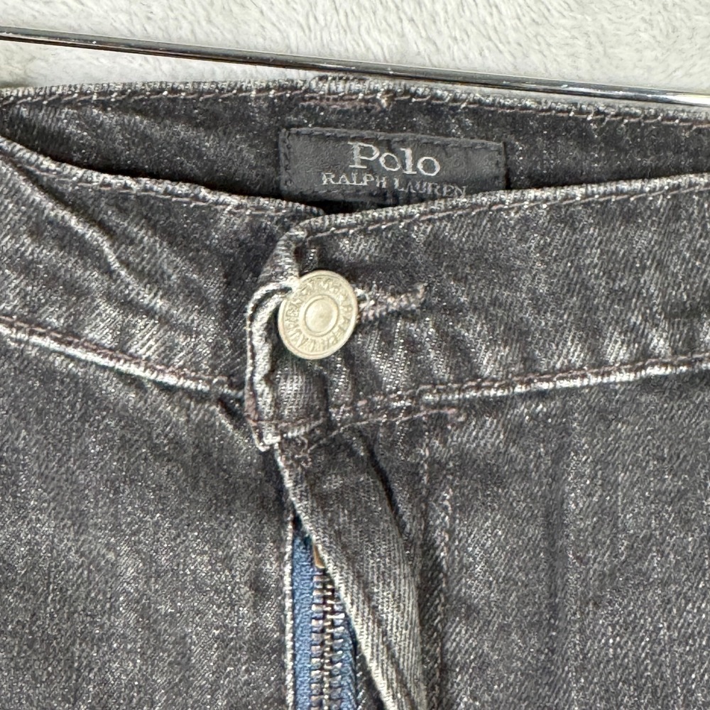Ralph Lauren Jeans Mens 46x32 46B Black Denim Varick Graffiti Patchwork Skull - Picture 6 of 13